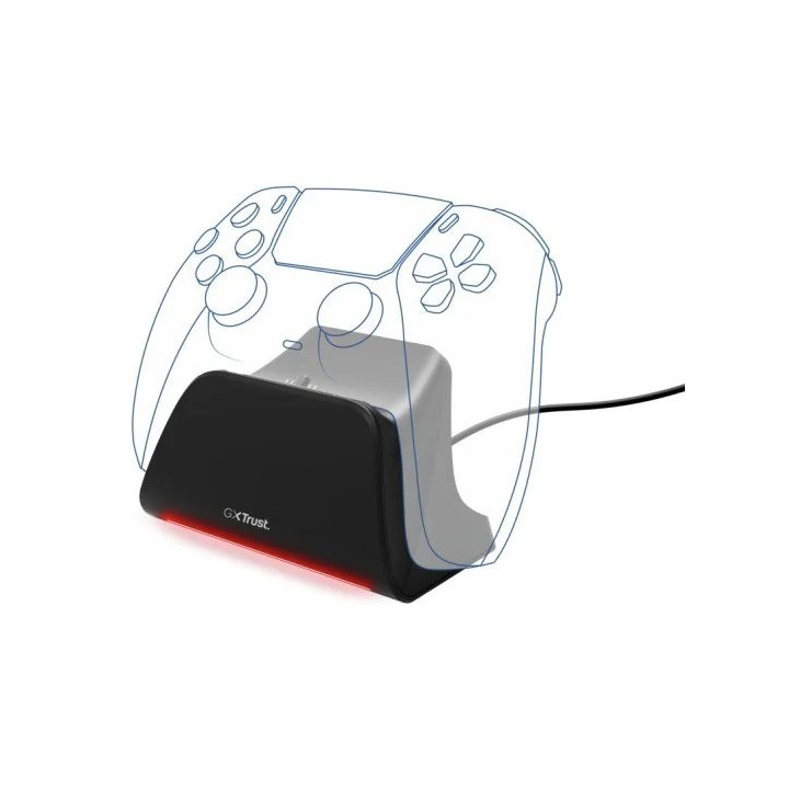 Base De Carga Trust Gxt 255 Para Mando PS5 RGB Black | InfoChen