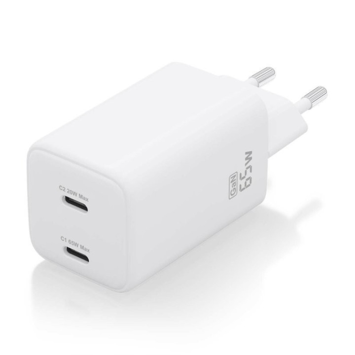 Cargador De Pared Aisens Gan 2XUSB-C 65W White | InfoChen