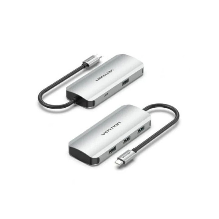 Hub Vention USB-C 4 Puertos USB 3.0 / Microusb Pd | InfoChen