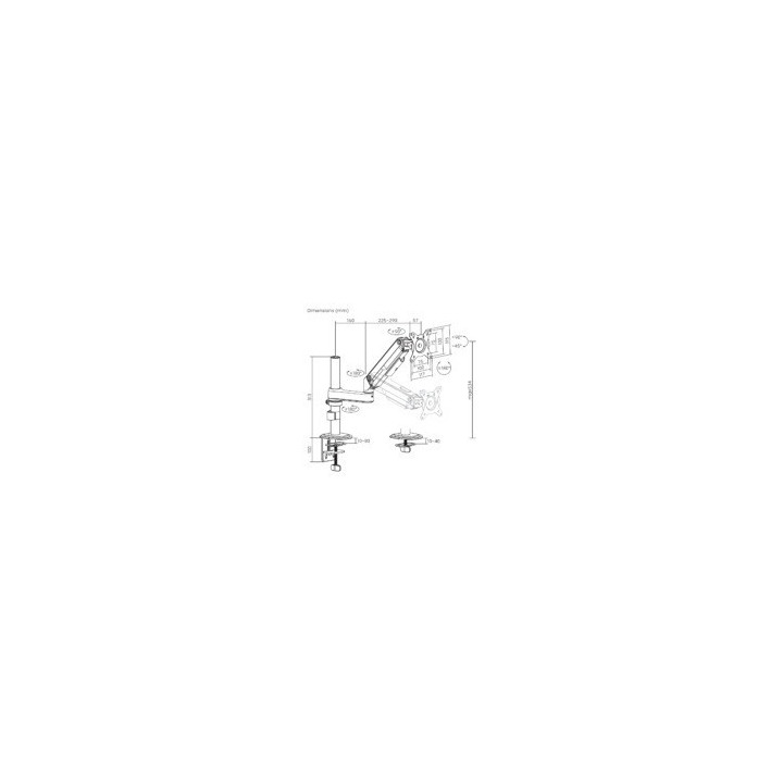Soporte De Mesa Tv/monitor Aisens 17 - 32 1 Brazo