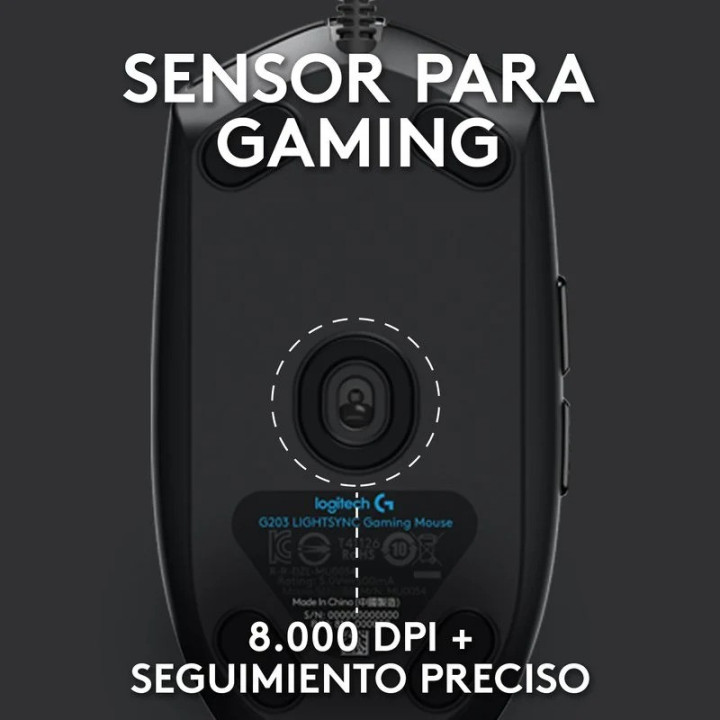 Raton Logitech G102 Lightsync RGB USB Black | InfoChen Canarias