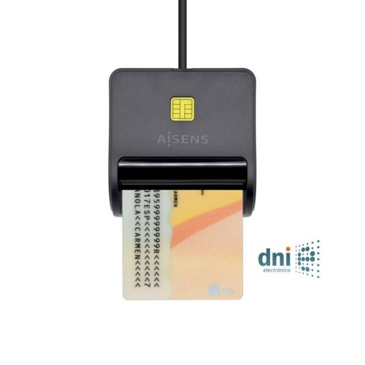 Lector De Tarjetas Dnie Aisens Dni USB 2.0 Black | InfoChen