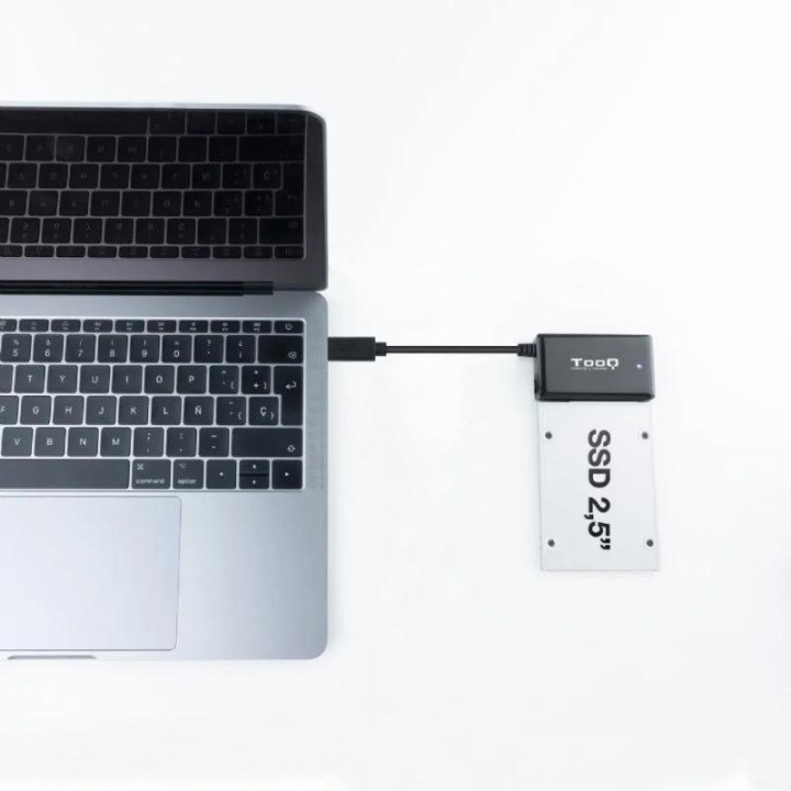Adaptador USB 3.0 USB-C Tooq Disco Duro Sata 2.5/3.5 Alimentador