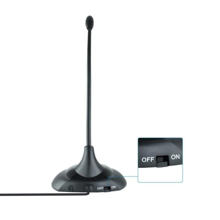 Microfono Tooq De Escritorio Flexible Conferencia 2M 3.5MM |