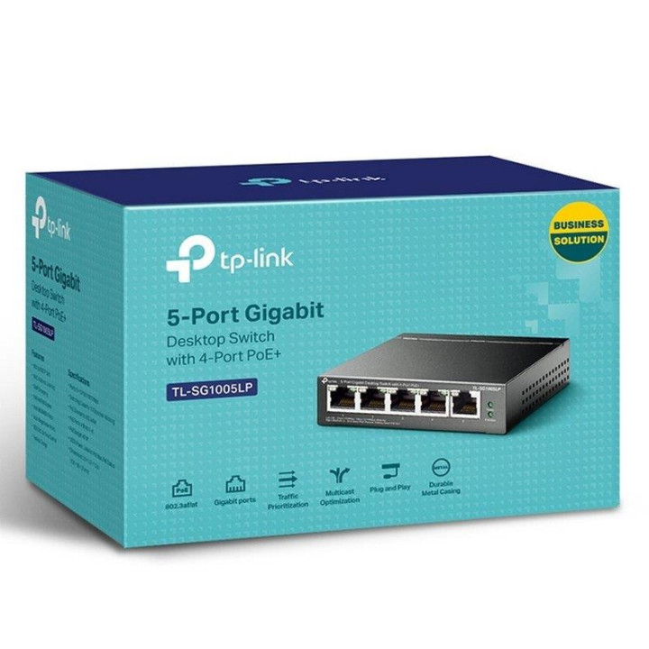Switch Tp-Link Gigabit 5 Puertos 4 Poe+ TL-SG1005LP | InfoChen