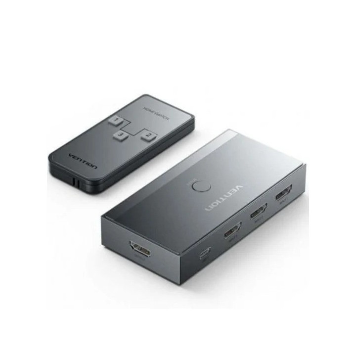 Switch Conmutador Vention HDMI 2.1 8K Hdmi/h - 3XHDMI/H Grey |