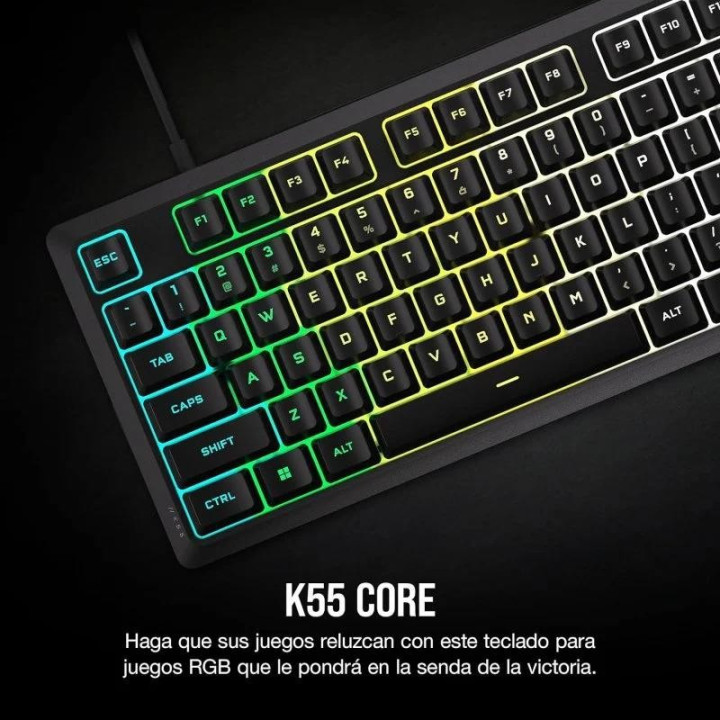 Teclado Gaming Corsair K55 USB Icue Black | InfoChen Canarias