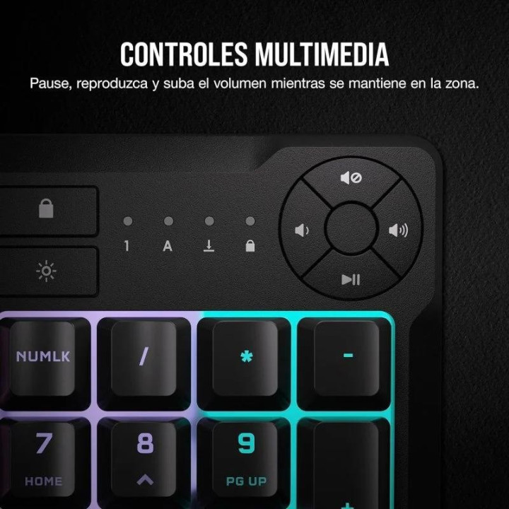 Teclado Gaming Corsair K55 USB Icue Black | InfoChen Canarias