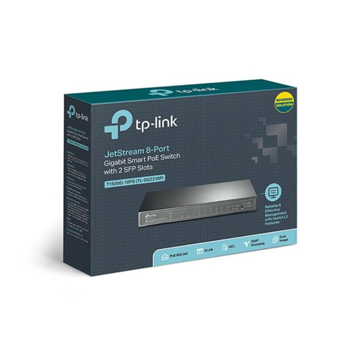 Switch Tp-Link Gigabit 8 Puertos POE + 2 Sfp TL-SG2210P |