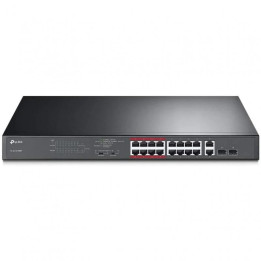 Switch Tp-Link 16 Puertos 10/100MBPS + 2 10/100/1000 Poe+ Rack |