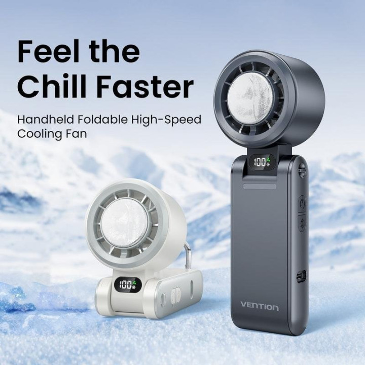 Ventilador De Mano Vention 100 Velocidades Black | InfoChen