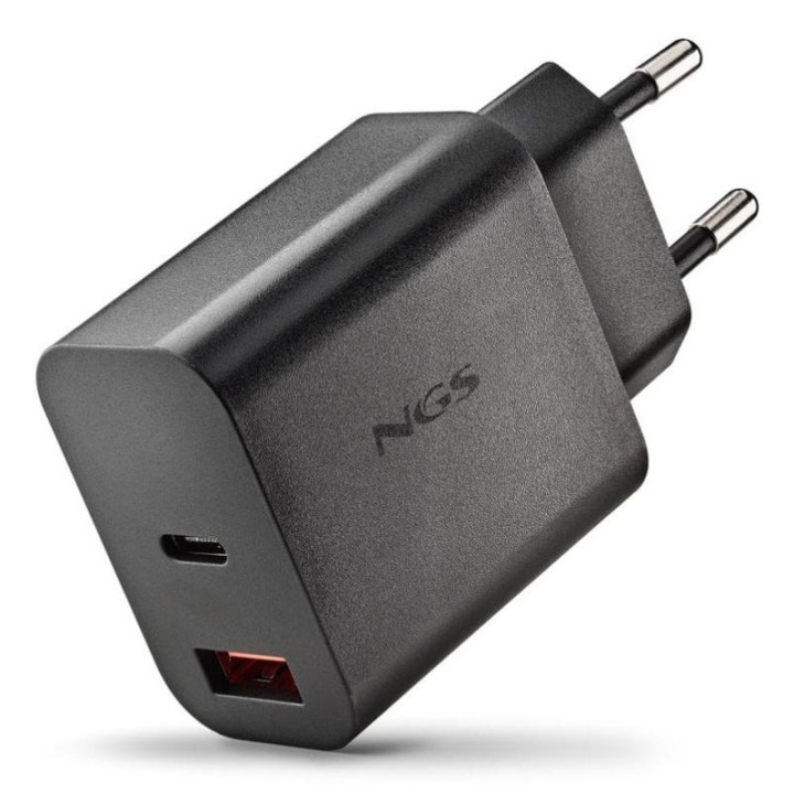 Cargador De Pared Ngs Era Gan USB-C/usb-A 30W Black | InfoChen