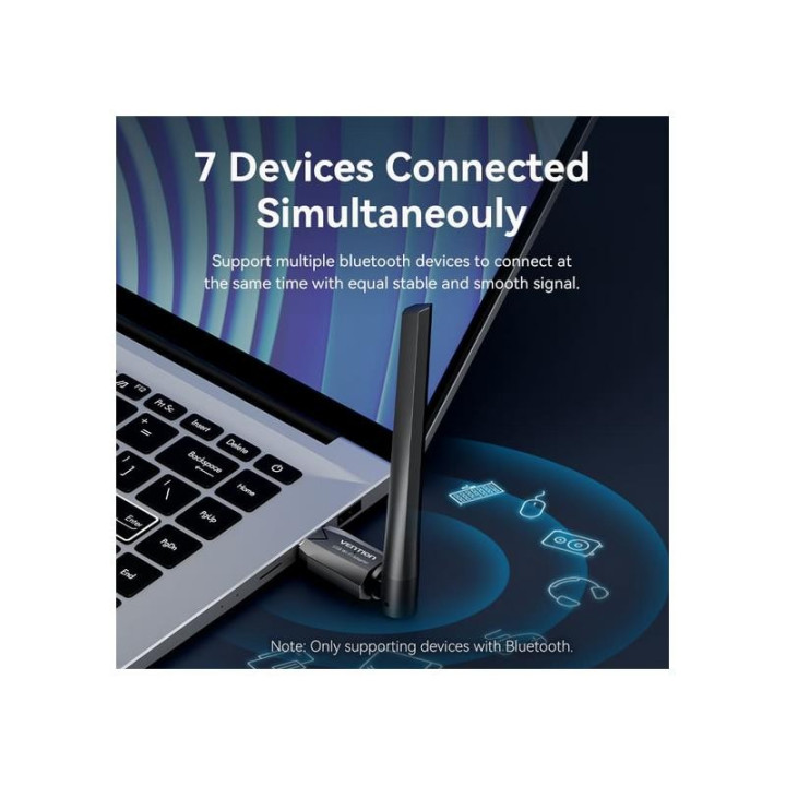 Adaptador Vention USB WIFI AC650 Dual Band Black | InfoChen