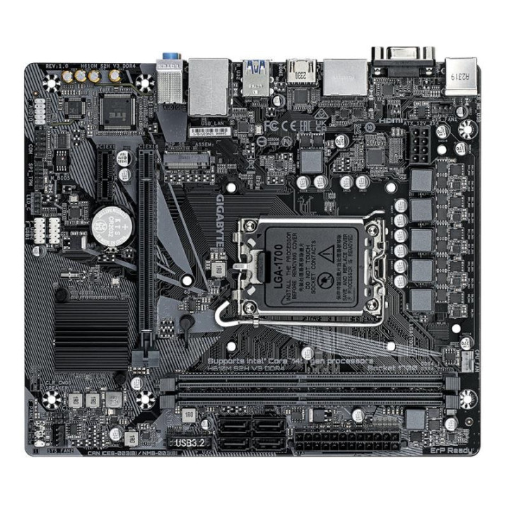 Placa Base Gigabyte GA-H610M-S2H DDR4 VGA + HDMI + DP | InfoChen