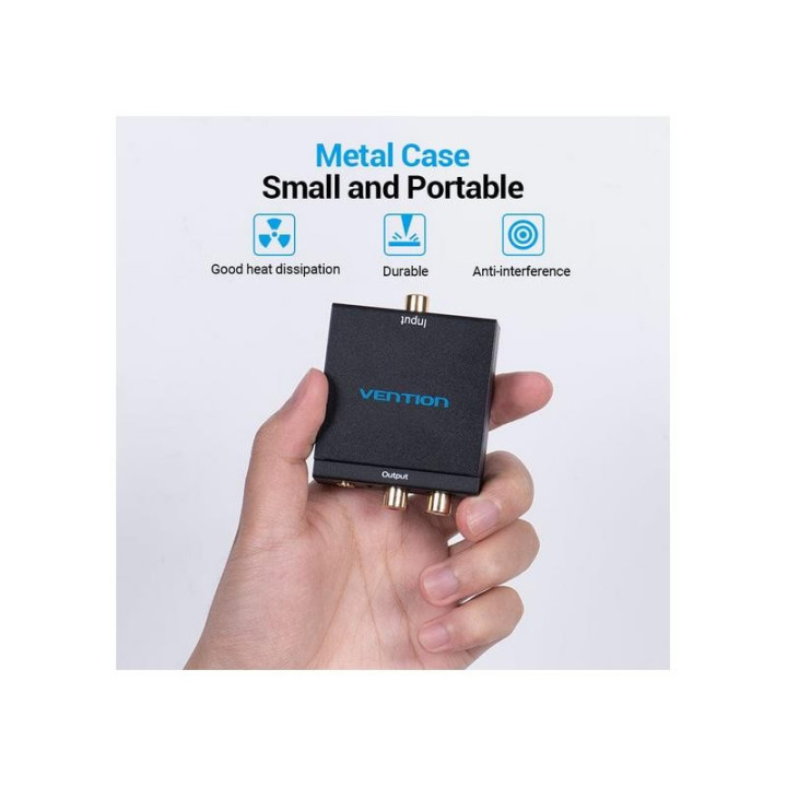Conversor Audio Vention Toslink Y Rca A 2X Rca | InfoChen