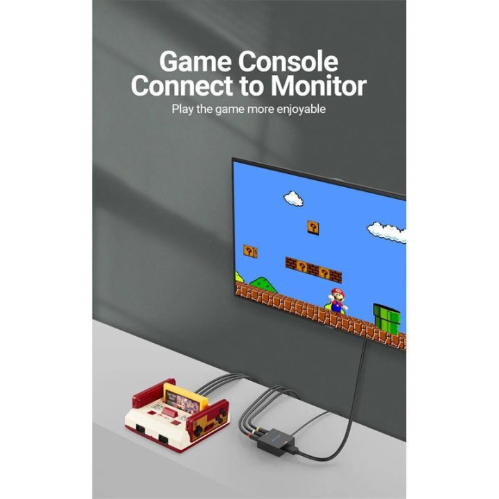 Conversor Vention Rca/h - Hdmi/h Miniusb/h Black | InfoChen