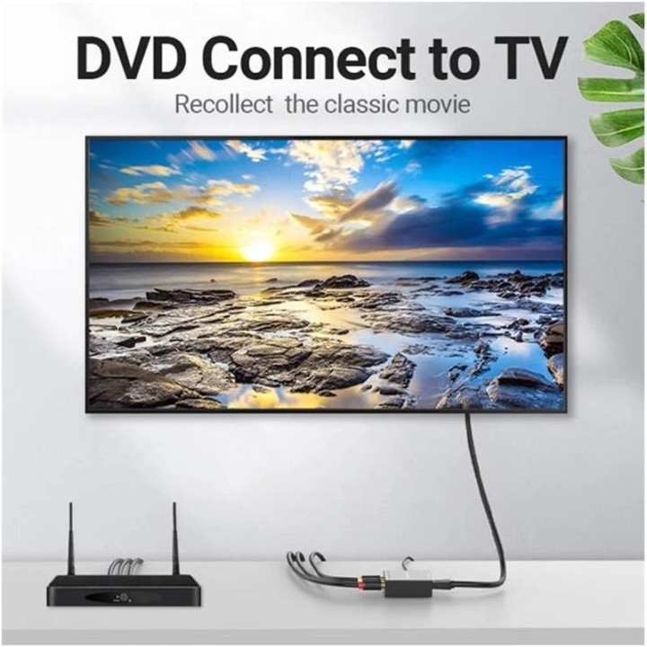 Conversor Vention Rca/h - Hdmi/h Miniusb/h Black | InfoChen