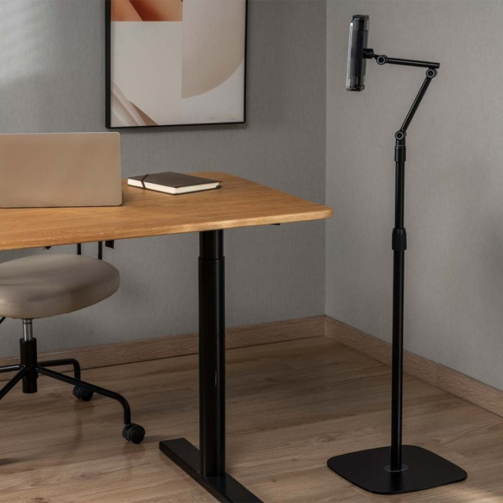 Soporte De Suelo Aisens Para Tablet 4.7-12.9 Giratorio/inclinable