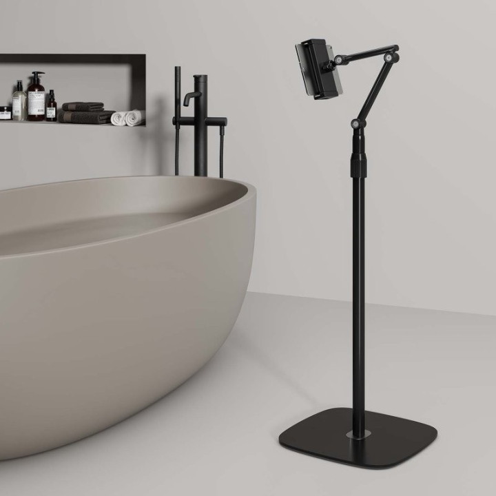 Soporte De Suelo Aisens Para Tablet 4.7-12.9 Giratorio/inclinable