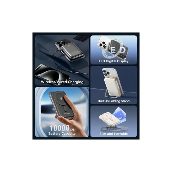 Powerbank Vention 10000MAH USB-C 20W White | InfoChen Canarias