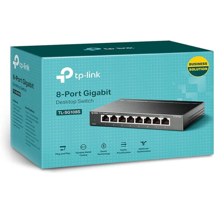 Switch Tp-Link Gigabit 8 Puertos Desktop Duplex TL-SG108S |