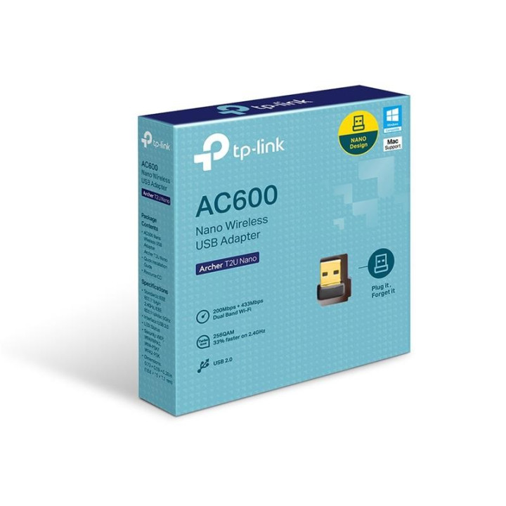 Wireless Adaptador USB Tp-Link Archer T2U Nano 600MBPS | InfoChen