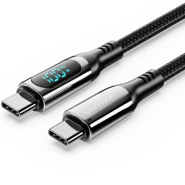 Cable USB Vention Tipo USB-C/m-C/m Pantalla LED 5A PD100W 1.2M