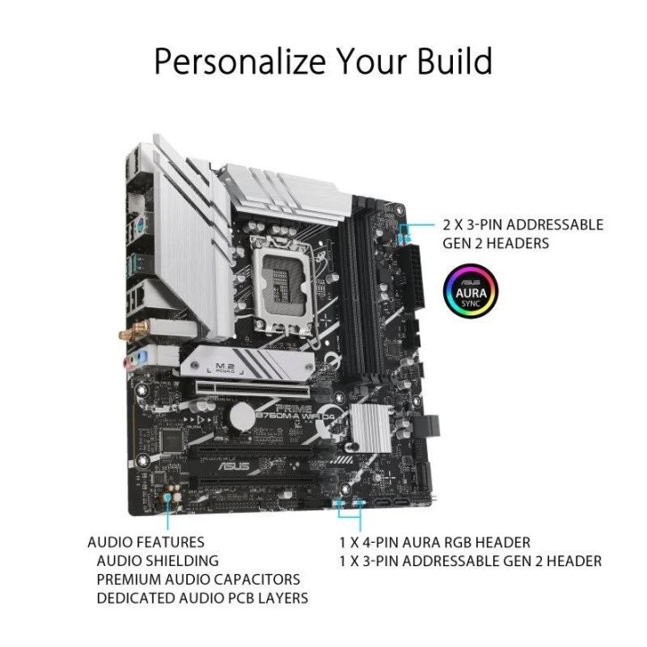 Placa Base Asus B760M-A WIFI D4 M-Atx DDR4 HDMI + DP | InfoChen
