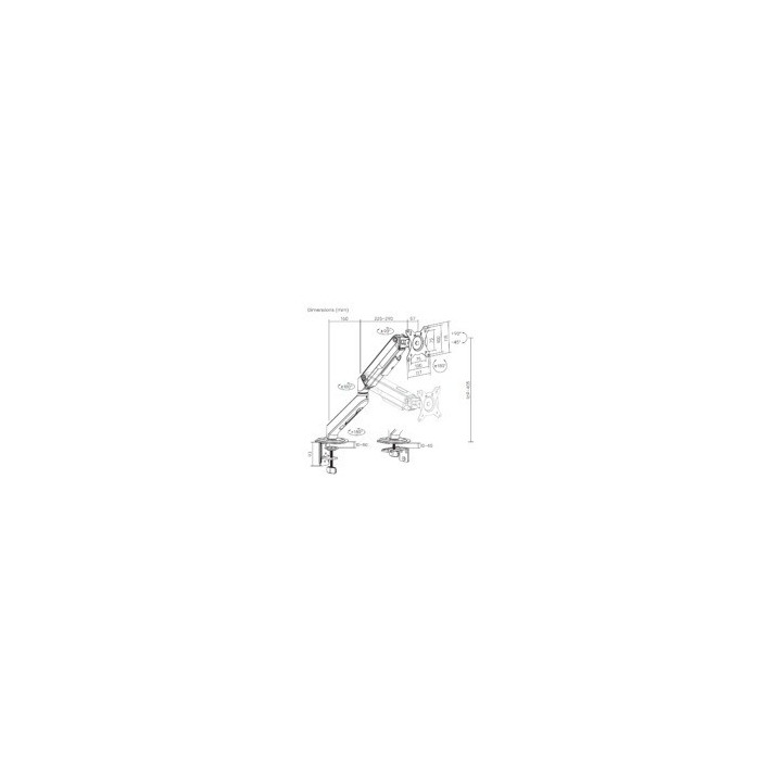 Soporte De Mesa Tv/monitor Aisens 17 - 32 1 Brazo