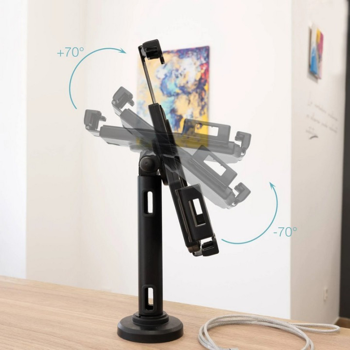 Soporte Sobremesa Tooq Antirrobo Ajustable Para Tablet 7.9-10.5