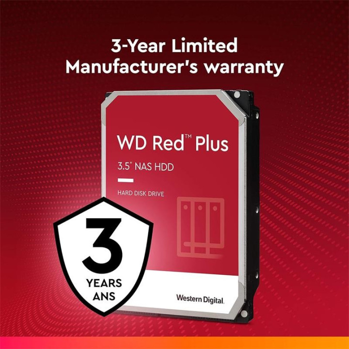 Disco Duro Western Digital 6TB 3,5 Red Plus NAS SATA3 256MB |
