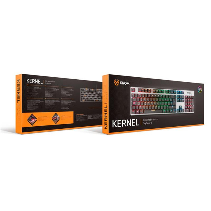 Teclado Gaming Krom Kernel Mecanico USB RGB Retroiluminado |