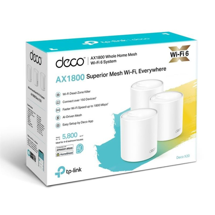 Wireless Repeater Tp-Link AX1800 Home Mesh Pack 3 Deco X20 |