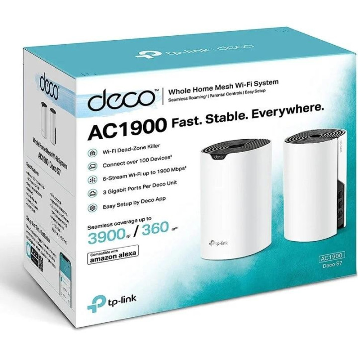 Wireless Repeater Tp-Link WIFI AC1900 Home Mesh Pack 2 Deco S7 |