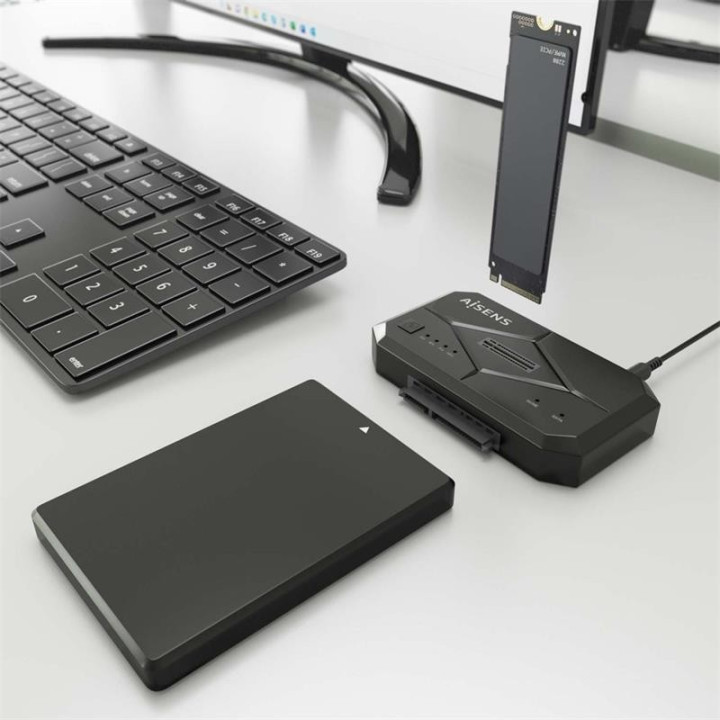 Dock Station Clone Aisens 3.5/2.5 Sata M2 NVME USB 3.0 Black |