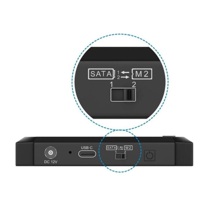 Dock Station Clone Aisens 3.5/2.5 Sata M2 NVME USB 3.0 Black |