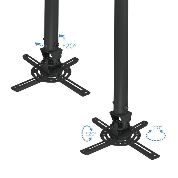 Soporte Proyector Tooq Techo Giratorio E Inclinable Black |