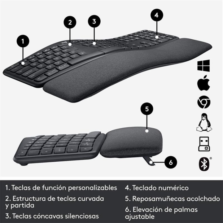 Teclado Logitech Ergo K860 Wireless | InfoChen Canarias