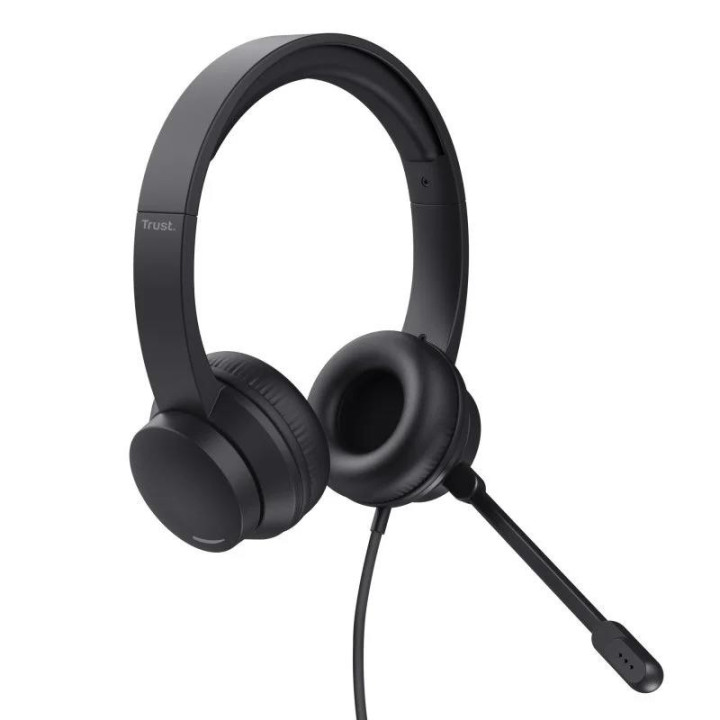 Auriculares + Microfono Trust HS-201 Headset USB Black | InfoChen