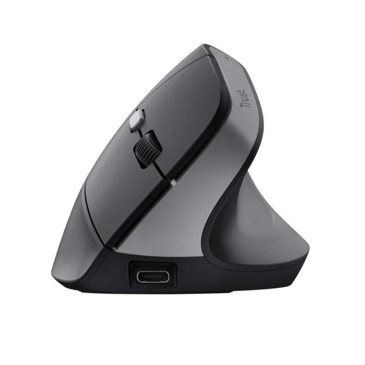 Raton Trust Bayo Ii Ergonomico Eco 2400 Dpi Wireless Recargable