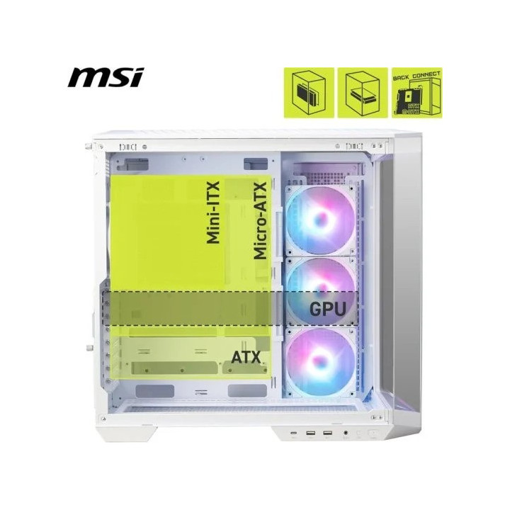 Caja Ordenador Gaming Msi Mag Pano 100R Pz Matx RGB White |