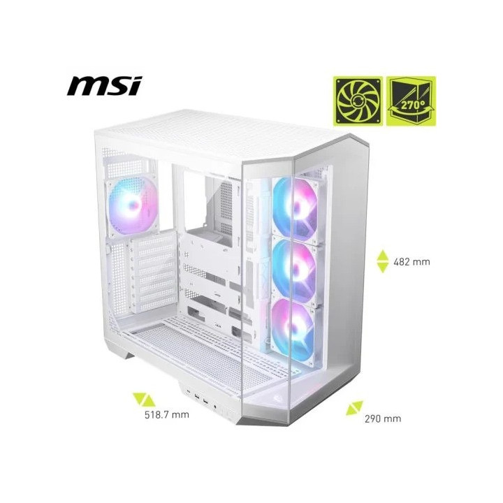 Caja Ordenador Gaming Msi Mag Pano 100R Pz Matx RGB White |