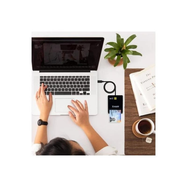 Lector De Tarjetas Dnie Tooq TQR-211 Dni USB-C Black | InfoChen