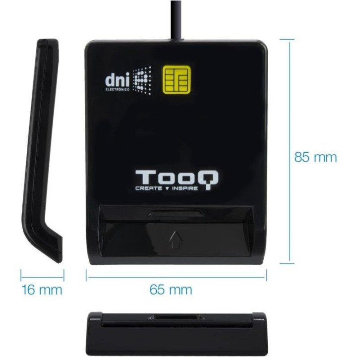 Lector De Tarjetas Dnie Tooq TQR-211 Dni USB-C Black | InfoChen