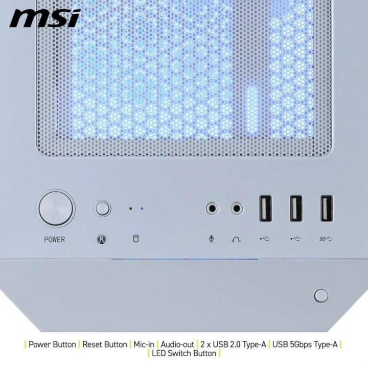 Caja Ordenador Gaming Msi Mag Forge M100R Matx ARGB White |