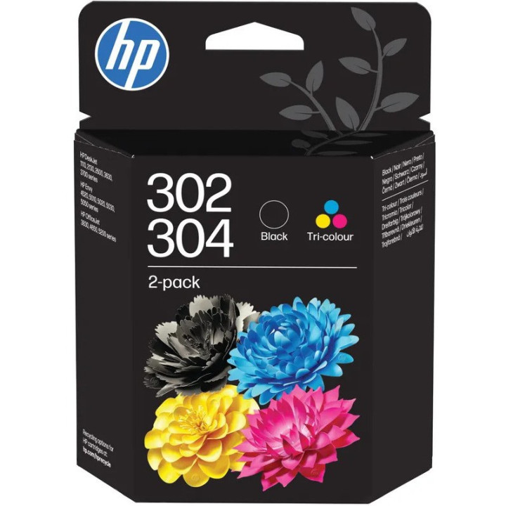Tinta HP 302/304 Multipack Color + Black | InfoChen Canarias