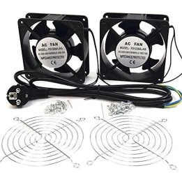 Ventilador Doble 12 Cm Powergreen Armario Rack | InfoChen