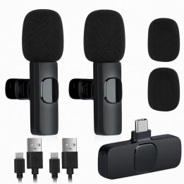 Microfono Receptor Oneway USB C Lavalier 2 Microfonos Pinza