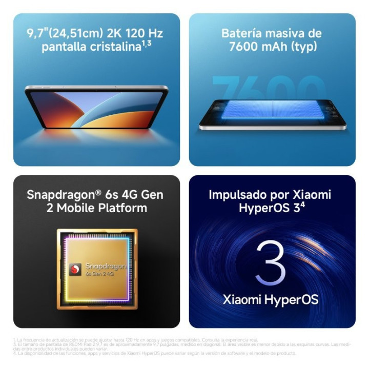 Tablet Xiaomi Redmi Pad 2 9.7 4GB/64GB/WIFI Android Grey |