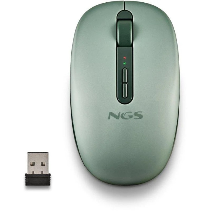 Raton Ngs Fog Dual Wireless Silent Ergonomic Green | InfoChen